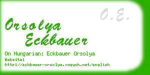 orsolya eckbauer business card